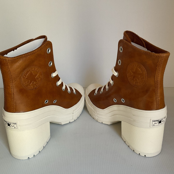 Converse Brown Leather Lugged Heel Chuck Taylor Platform – Women’s 7 NWT - Picture 7 of 12